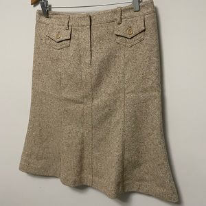 Theory Utility Wool Tweed A-Line Skirt